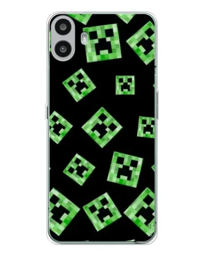 Чехол для Nothing CMF Phone 1 с картинкой «Паттерн с криперами»
