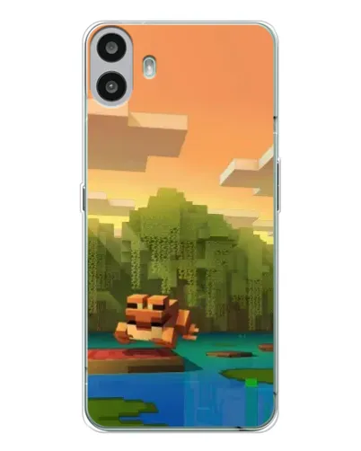 Чехол для Nothing CMF Phone 1 с картинкой «Майнкрафт закат солнца»