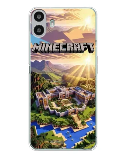 Чехол для Nothing CMF Phone 1 с картинкой «Minecraft панорама»