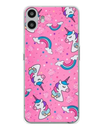 Чехол для Nothing CMF Phone 1 с картинкой «Unicorn паттерн розовый» Чехол для Nothing CMF Phone 1 с картинкой «Unicorn паттерн розовый»