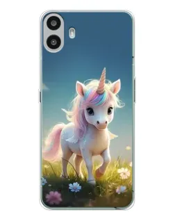 Чехол для Nothing CMF Phone 1 с картинкой «Единорог на поляне»
