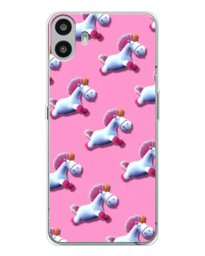 Чехол для Nothing CMF Phone 1 с картинкой «Единороги на розовом» Чехол для Nothing CMF Phone 1 с картинкой «Единороги на розовом»