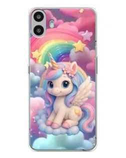 Чехол для Nothing CMF Phone 1 с картинкой «Маленький единорог»