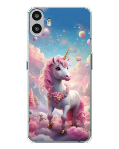Чехол для Nothing CMF Phone 1 с картинкой «Единорог среди облаков» Чехол для Nothing CMF Phone 1 с картинкой «Единорог среди облаков»