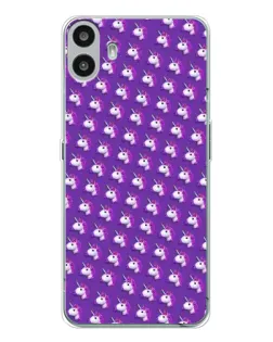 Чехол для Nothing CMF Phone 1 с картинкой «Единороги на фиолетовом»