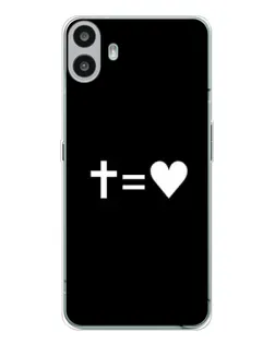Чехол для Nothing CMF Phone 1 с картинкой «Крест и Сердце»