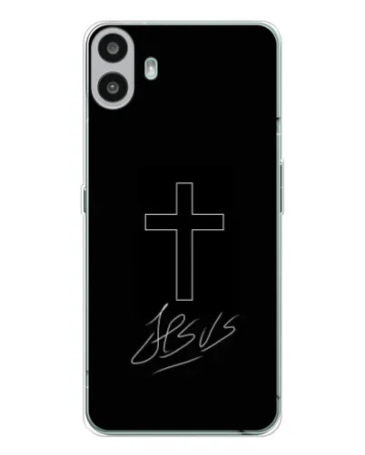 Чехол для Nothing CMF Phone 1 с картинкой «Графический крест Jesus» Чехол для Nothing CMF Phone 1 с картинкой «Графический крест Jesus»