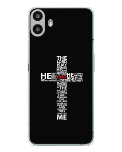 Чехол для Nothing CMF Phone 1 с картинкой «Текстовый крест» Чехол для Nothing CMF Phone 1 с картинкой «Текстовый крест»
