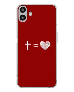 Чехол для Nothing CMF Phone 1 с картинкой «Уравнение любви»