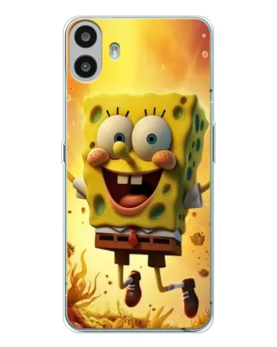 Чехол для Nothing CMF Phone 1 с картинкой «Губка Боб прыгает»