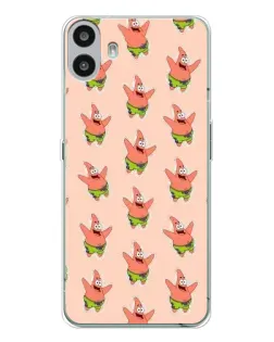 Чехол для Nothing CMF Phone 1 с картинкой «Патрик Стар паттерн»