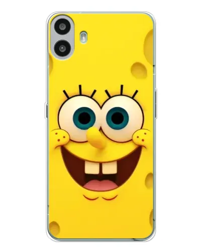 Чехол для Nothing CMF Phone 1 с картинкой «Губка Боб улыбка»
