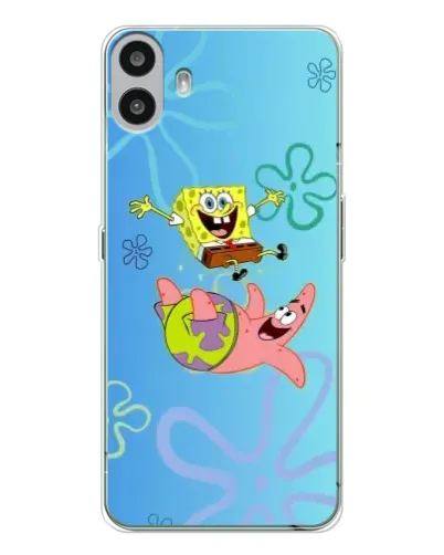 Чехол для Nothing CMF Phone 1 с картинкой «Спанч Боб и Патрик»