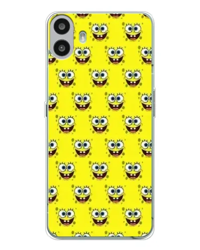 Чехол для Nothing CMF Phone 1 с картинкой «Паттерн Губка Боб»