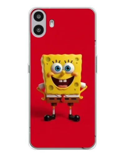 Чехол для Nothing CMF Phone 1 с картинкой «Спанч Боб на красном»