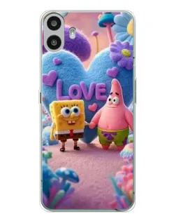 Чехол для Nothing CMF Phone 1 с картинкой «Губка Боб Патрик»