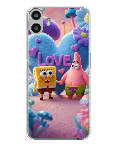 Чехол для Nothing CMF Phone 1 с картинкой «Губка Боб Патрик»