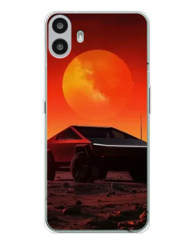 Чехол для Nothing CMF Phone 1 с картинкой «Cybertruck на Марсе»