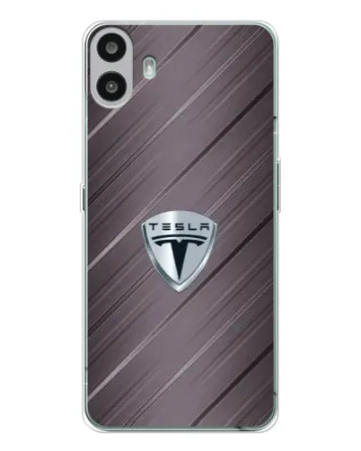 Чехол для Nothing CMF Phone 1 с картинкой «Металлическая текстура Tesla»