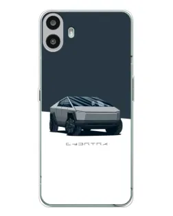 Чехол для Nothing CMF Phone 1 с картинкой «Серебристый Cybertruck Tesla» Чехол для Nothing CMF Phone 1 с картинкой «Серебристый Cybertruck Tesla»