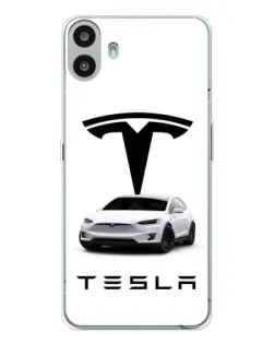 Чехол для Nothing CMF Phone 1 с картинкой «Tesla White Style» Чехол для Nothing CMF Phone 1 с картинкой «Tesla White Style»