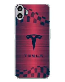 Чехол для Nothing CMF Phone 1 с картинкой «Тесла красный карбон» Чехол для Nothing CMF Phone 1 с картинкой «Тесла красный карбон»