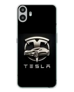Чехол для Nothing CMF Phone 1 с картинкой «Tesla — серебристое авто» Чехол для Nothing CMF Phone 1 с картинкой «Tesla — серебристое авто»
