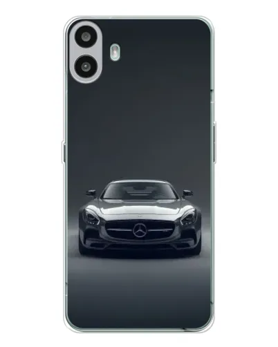Чехол для Nothing CMF Phone 1 с картинкой «Mercedes на черном» Чехол для Nothing CMF Phone 1 с картинкой «Mercedes на черном»