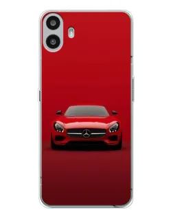 Чехол для Nothing CMF Phone 1 с картинкой «Красный Mercedes AMG»