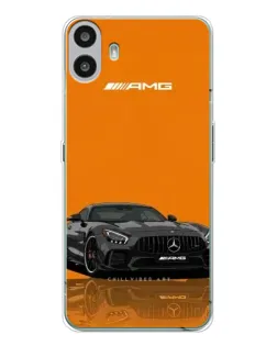 Чехол для Nothing CMF Phone 1 с картинкой «Оранжевый Mercedes AMG»