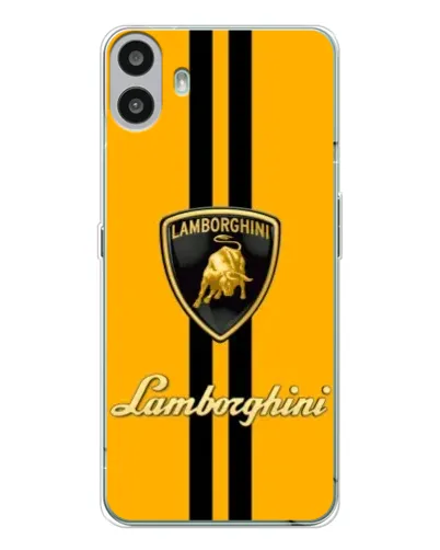 Чехол для Nothing CMF Phone 1 с картинкой «Lamborghini Stripe желтый»
