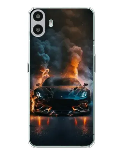 Чехол для Nothing CMF Phone 1 с картинкой «Lamborghini дымная эстетика»