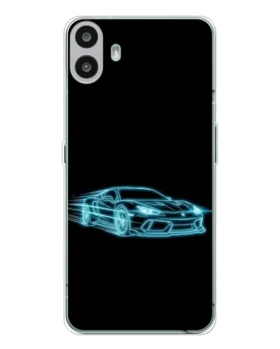 Чехол для Nothing CMF Phone 1 с картинкой «Неоновый контур Lamborghini»