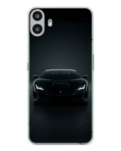 Чехол для Nothing CMF Phone 1 с картинкой «Черный Lamborghini Aventador»