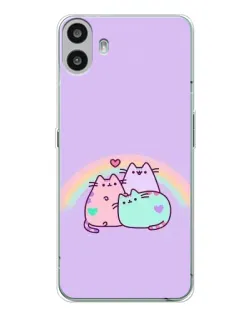 Чехол для Nothing CMF Phone 1 с картинкой «Радужные Пушины»