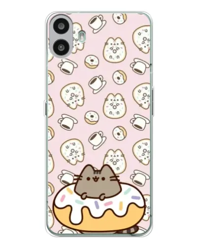 Чехол для Nothing CMF Phone 1 с картинкой «Пушин на пончике» Чехол для Nothing CMF Phone 1 с картинкой «Пушин на пончике»
