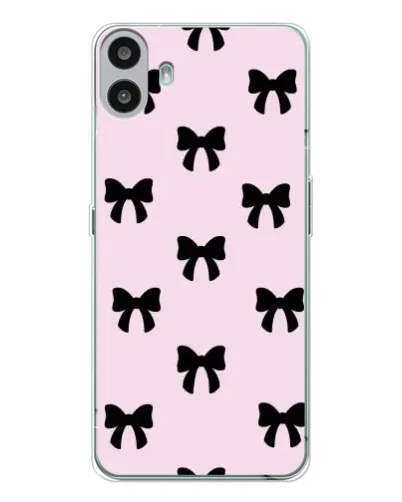 Чехол для Nothing CMF Phone 1 с картинкой «Черные банты Coquette» Чехол для Nothing CMF Phone 1 с картинкой «Черные банты Coquette»