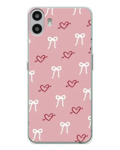 Чехол для Nothing CMF Phone 1 с картинкой «Сердца и банты» Чехол для Nothing CMF Phone 1 с картинкой «Сердца и банты»