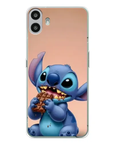 Чехол для Nothing CMF Phone 1 с картинкой «Стич ест шоколад»