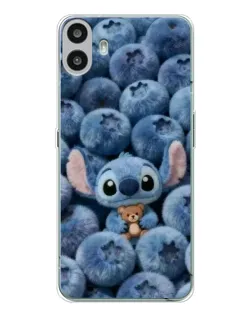 Чехол для Nothing CMF Phone 1 с картинкой «Стич и голубика»