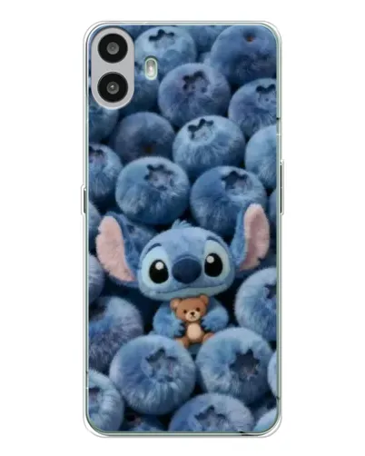 Чехол для Nothing CMF Phone 1 с картинкой «Стич и голубика»