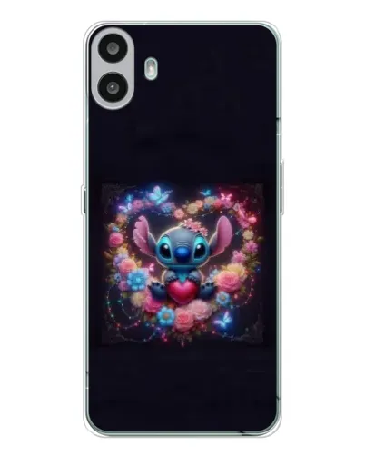 Чехол для Nothing CMF Phone 1 с картинкой «Stitch в цветах»