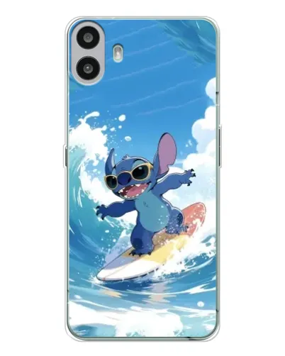 Чехол для Nothing CMF Phone 1 с картинкой «Стич на волне»