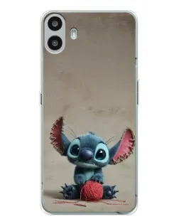 Чехол для Nothing CMF Phone 1 с картинкой «Стич на коричневом фоне»