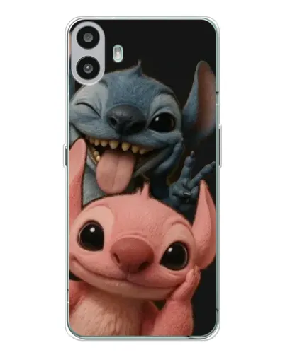 Чехол для Nothing CMF Phone 1 с картинкой «Стич и Ангел»