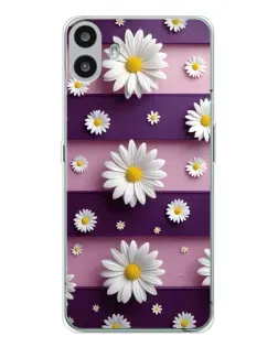 Чохол для Nothing CMF Phone 1 з картинкою «Ромашки на фіолетовому»