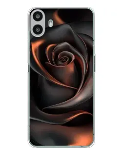 Чохол для Nothing CMF Phone 1 з картинкою «Шовкова чорна троянда»