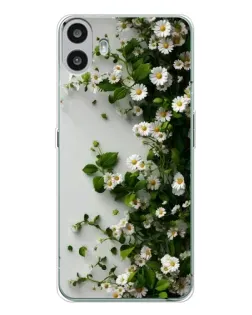 Чохол для Nothing CMF Phone 1 з картинкою «Гілка дрібних білих квітів»