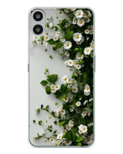 Чохол для Nothing CMF Phone 1 з картинкою «Гілка дрібних білих квітів»