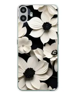 Чохол для Nothing CMF Phone 1 з картинкою «Об'ємні білі квіти»